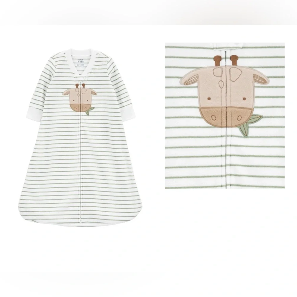 Striped White and Green Kids Pajamas